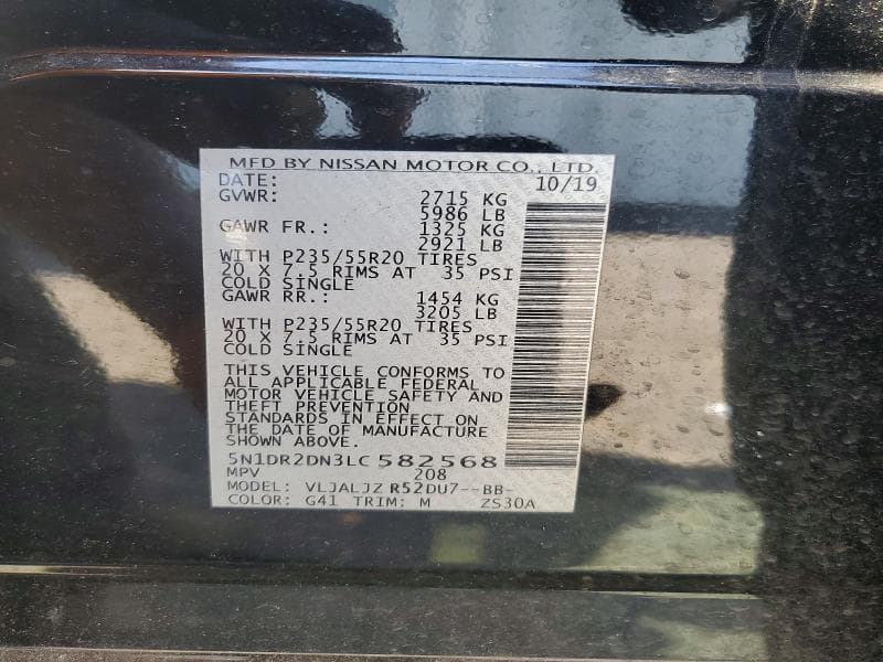 2020 NISSAN PATHFINDER PLATINUM 13