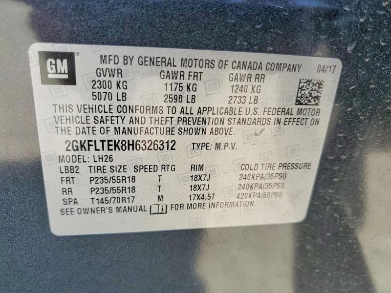 2017 GMC TERRAIN SLE 13