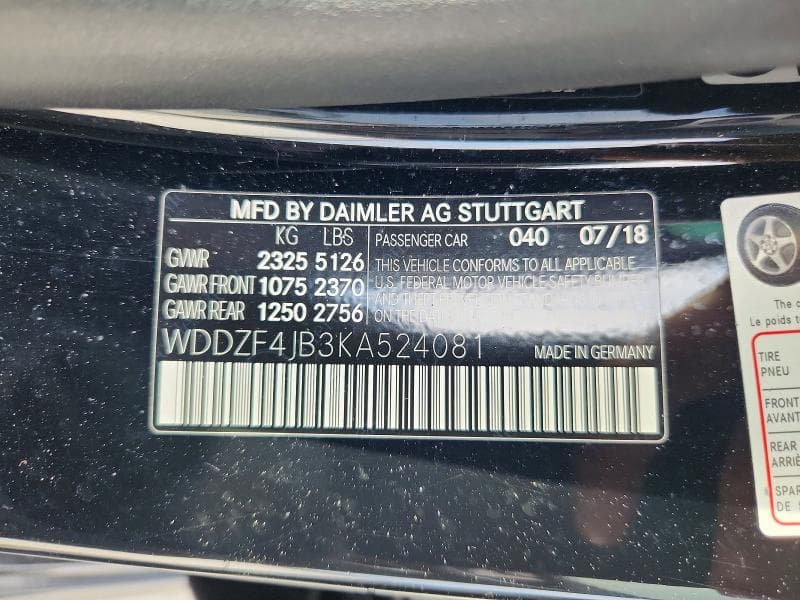 2019 MERCEDES-BENZ E 300 12