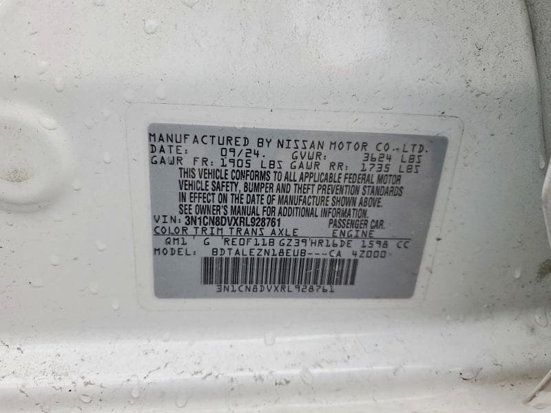 2024 NISSAN VERSA S 12