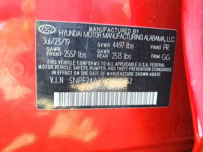 2019 HYUNDAI SONATA SE 12
