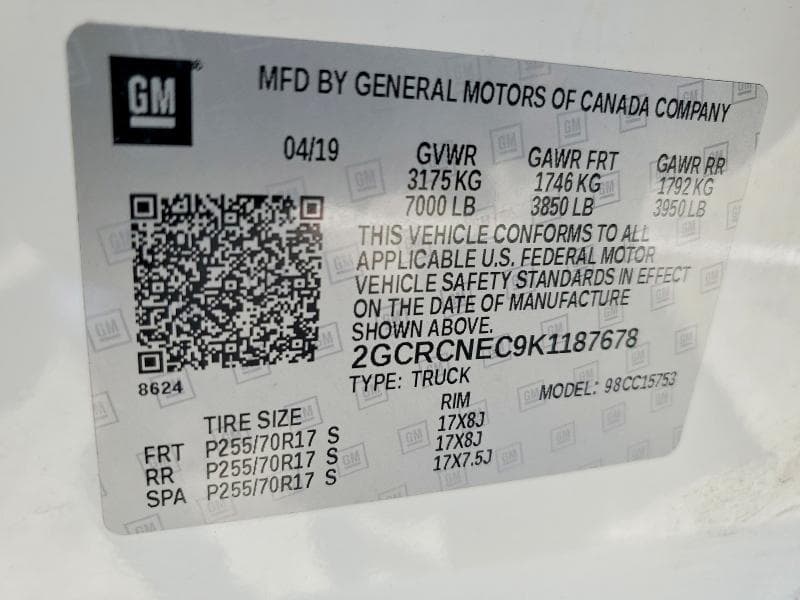 2019 CHEVROLET SILVERADO LD C1500 12