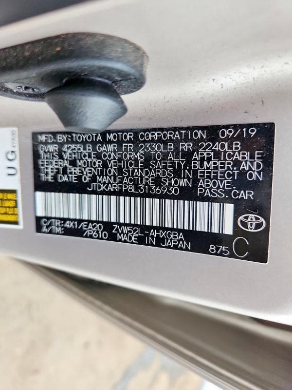 2020 TOYOTA PRIUS PRIME XLE 12