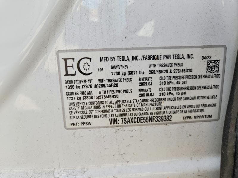 2022 TESLA MODEL X 13