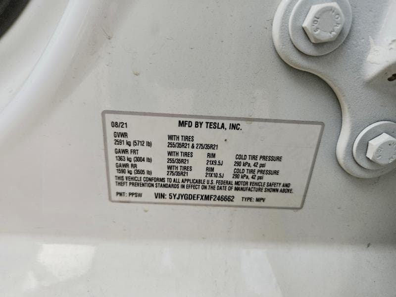 2021 TESLA MODEL Y 12
