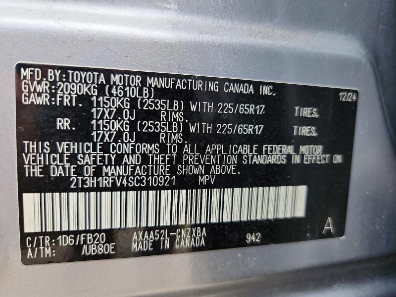 2025 TOYOTA RAV4 LE 13