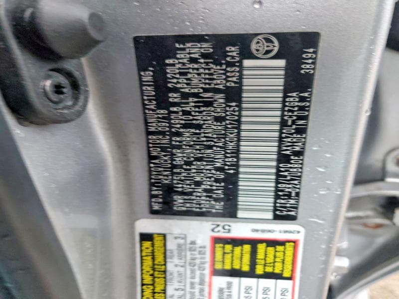 2019 TOYOTA CAMRY XLE 12