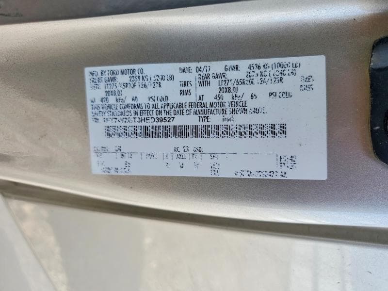 2017 FORD F250 SUPER DUTY 12