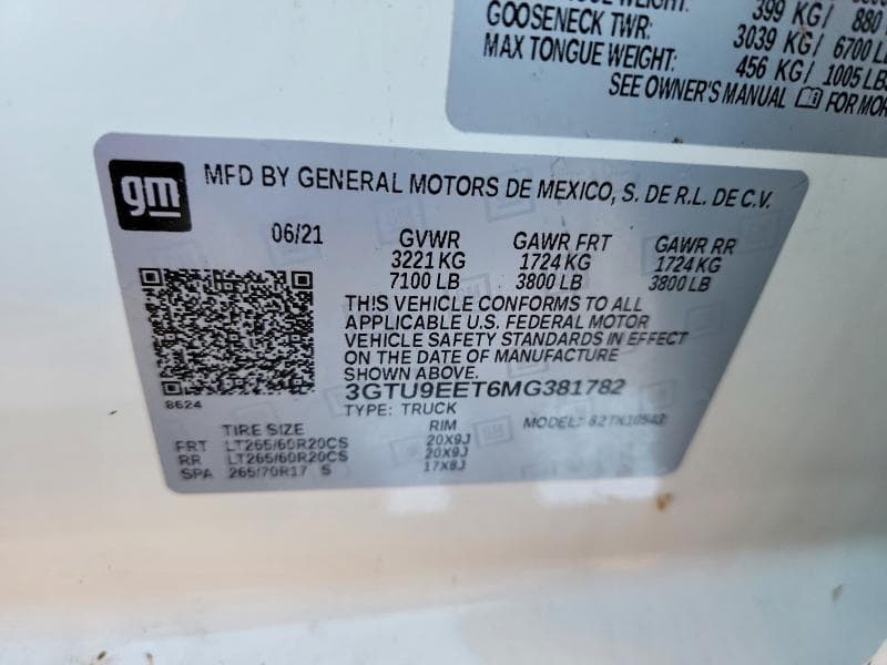 2021 GMC SIERRA K1500 AT4 12