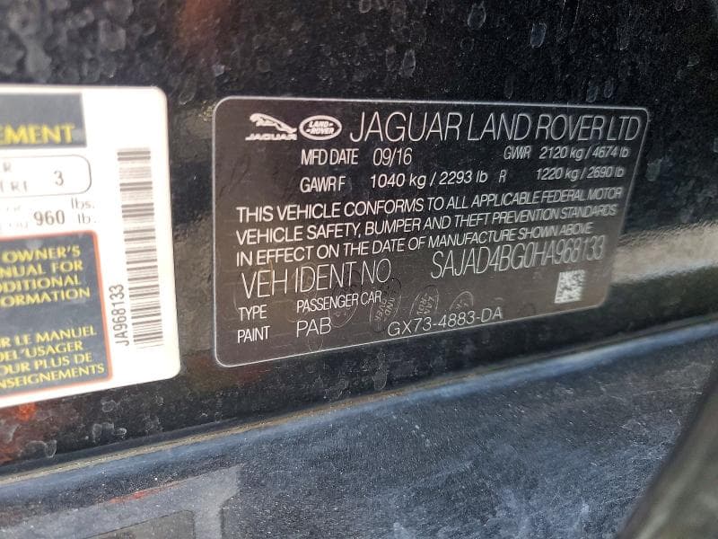 2017 JAGUAR XE PREMIUM 12