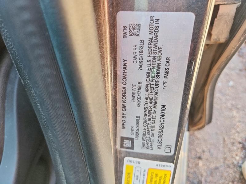 2017 CHEVROLET SPARK LS 12