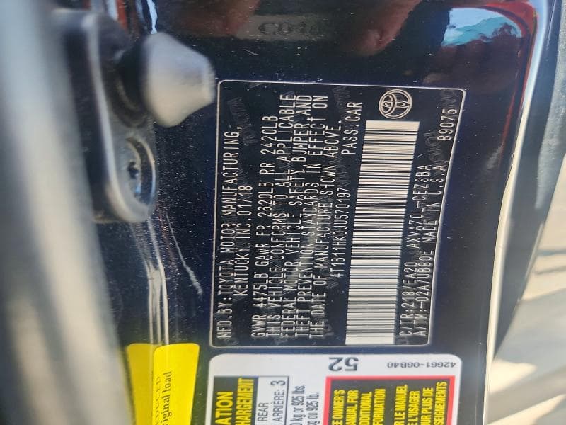 2018 TOYOTA CAMRY SE 13