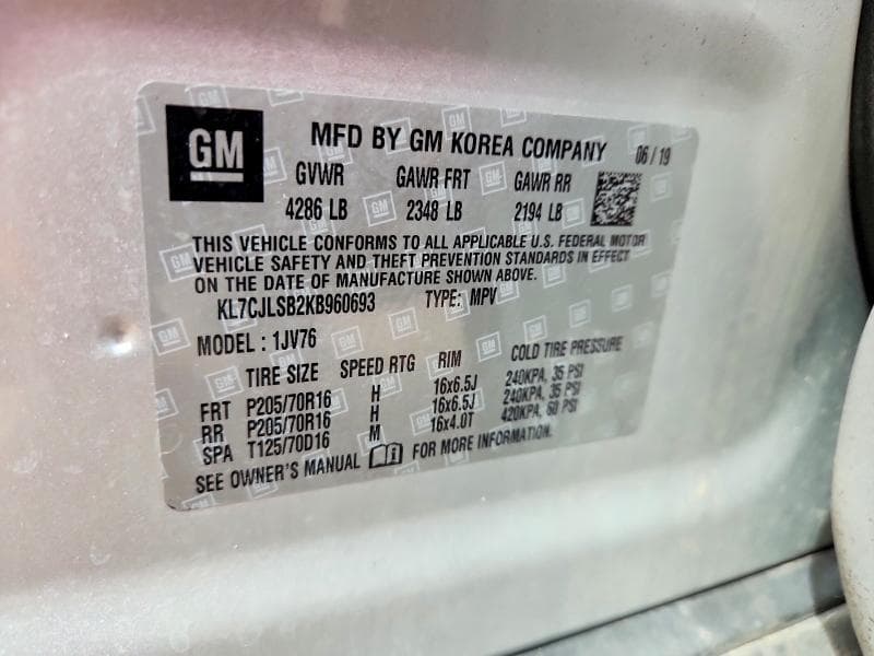 2019 CHEVROLET TRAX 1LT 14