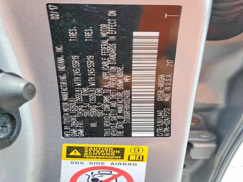2017 TOYOTA HIGHLANDER HYBRID LIMITED PLATINUM 13