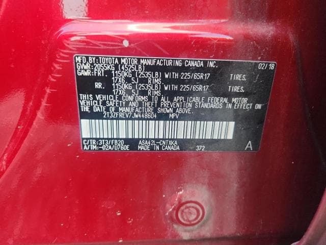 2018 TOYOTA RAV4 LE 13