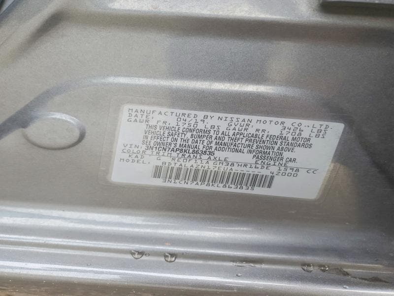 2019 NISSAN VERSA S PLUS 13