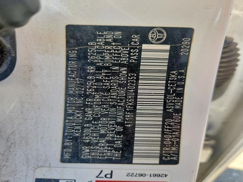 2017 TOYOTA CAMRY SE 12