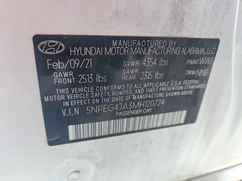 2021 HYUNDAI SONATA SE 12