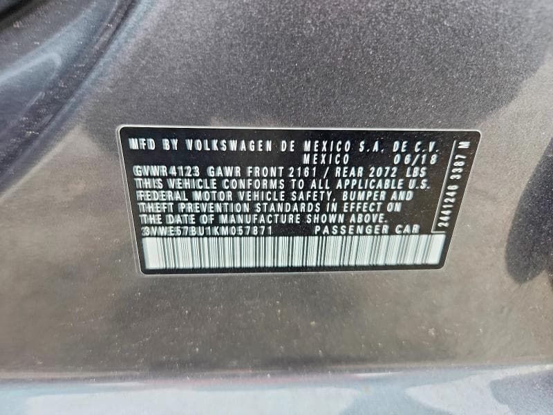 2019 VOLKSWAGEN JETTA SEL 12