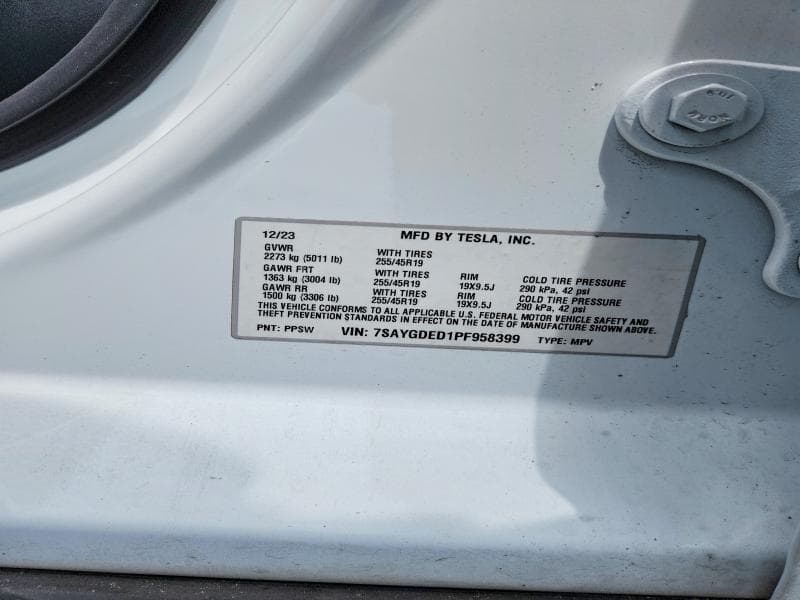 2023 TESLA MODEL Y 12