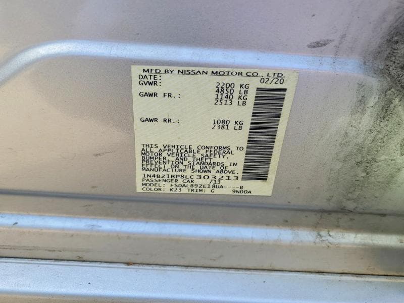 2020 NISSAN LEAF S PLUS 12