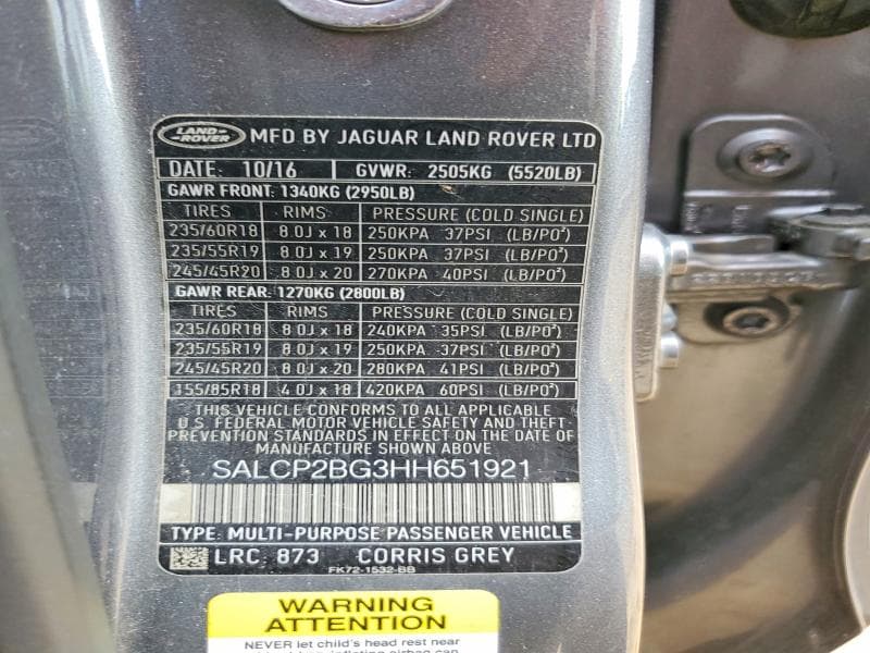 2017 LAND ROVER DISCOVERY SPORT SE 13