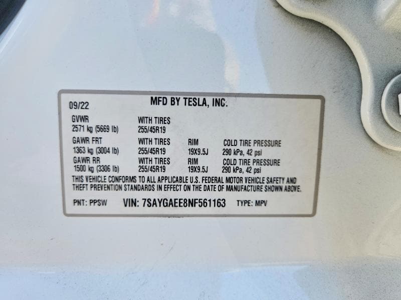 2022 TESLA MODEL Y 13