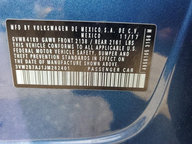 2018 VOLKSWAGEN JETTA S 12
