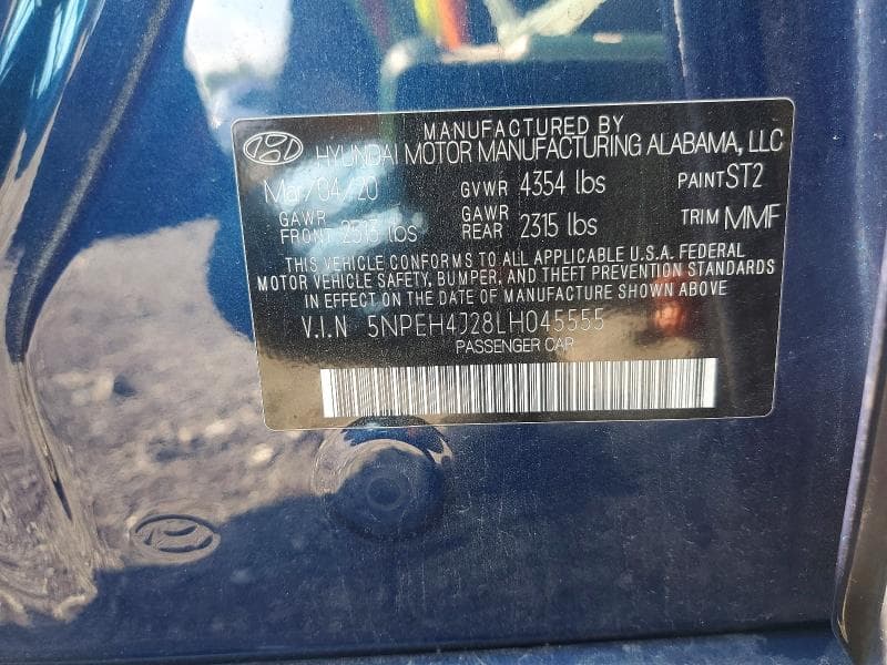 2020 HYUNDAI SONATA LIMITED 12