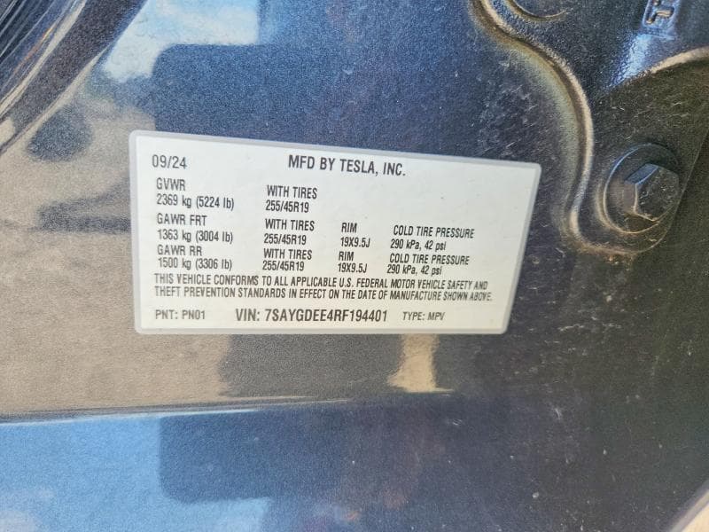 2024 TESLA MODEL Y 12