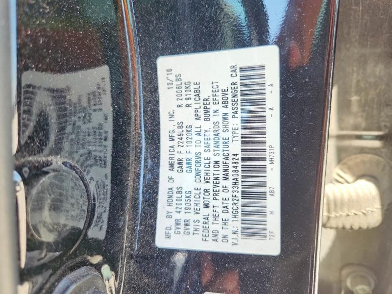 2017 HONDA ACCORD LX 13