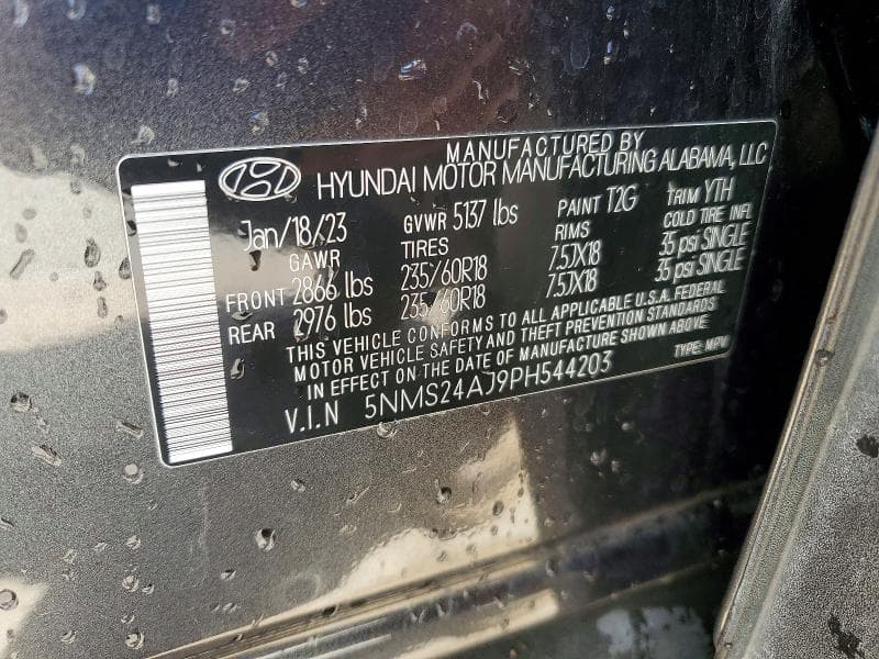 2023 HYUNDAI SANTA FE SEL 12