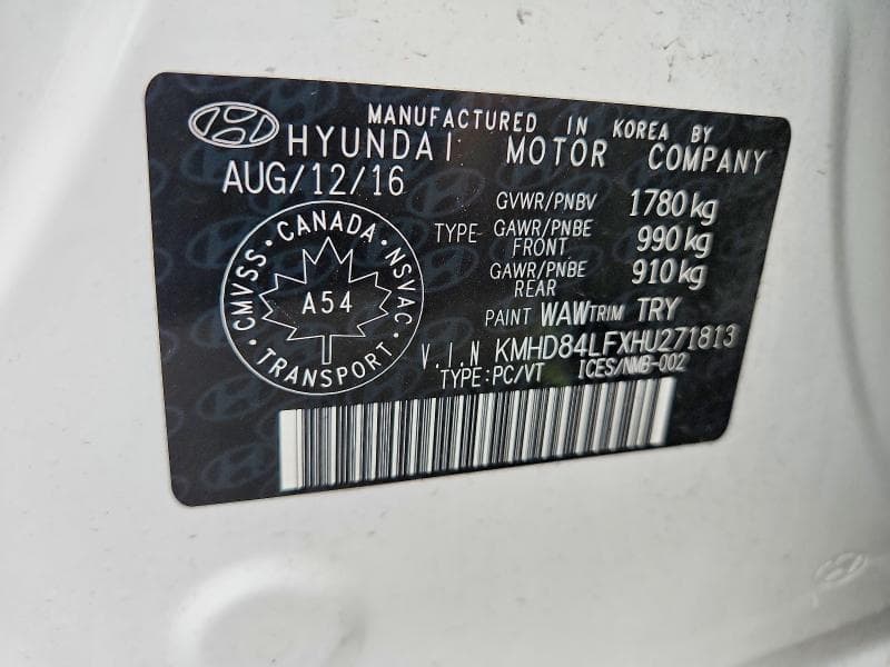 2017 HYUNDAI ELANTRA SE 12