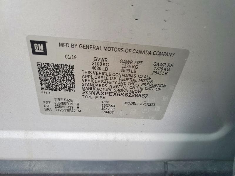 2019 CHEVROLET EQUINOX PREMIER 12