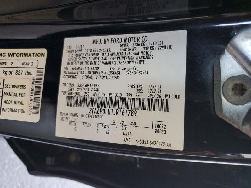2018 FORD FUSION SE HYBRID 12