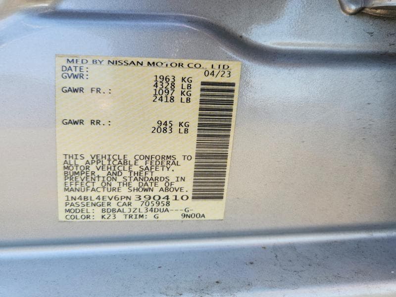 2023 NISSAN ALTIMA SL 12