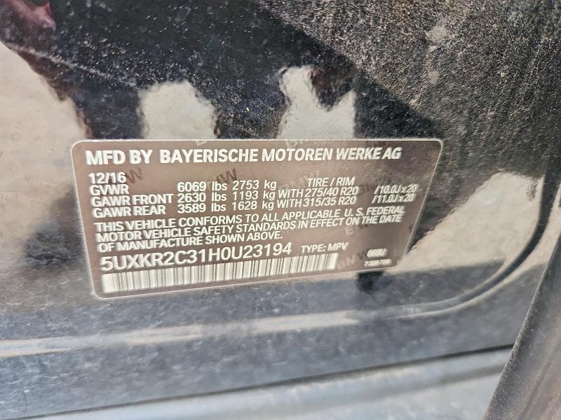 2017 BMW X5 SDRIVE35I 13