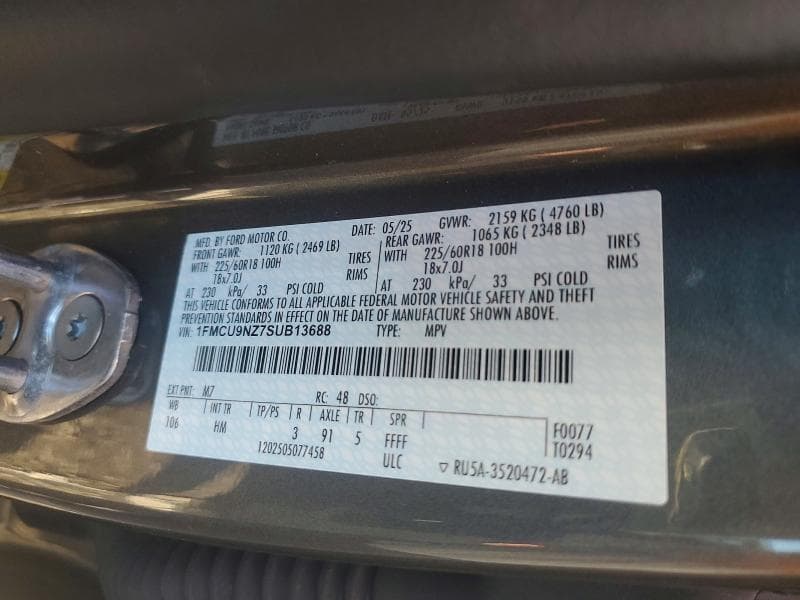 2025 FORD ESCAPE ST LINE SELECT 13