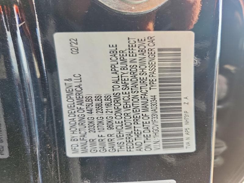 2022 HONDA ACCORD SPORT 12