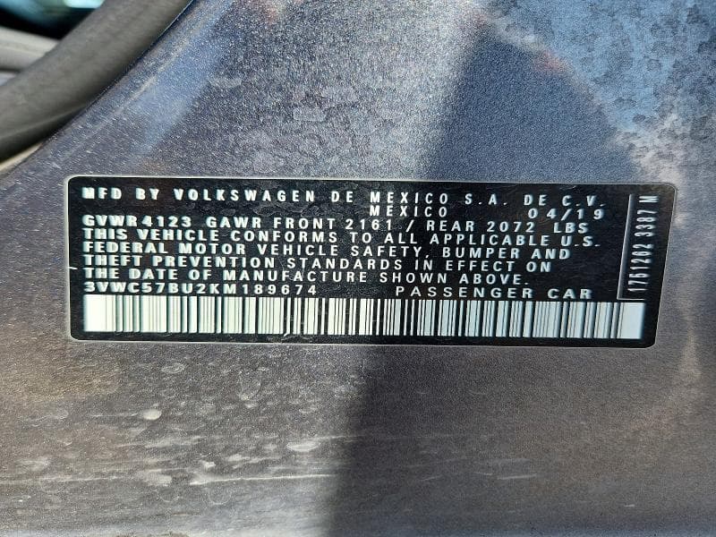 2019 VOLKSWAGEN JETTA S 12