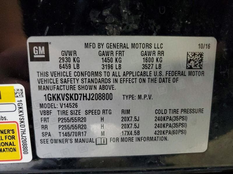 2017 GMC ACADIA LIMITED SLT-2 14