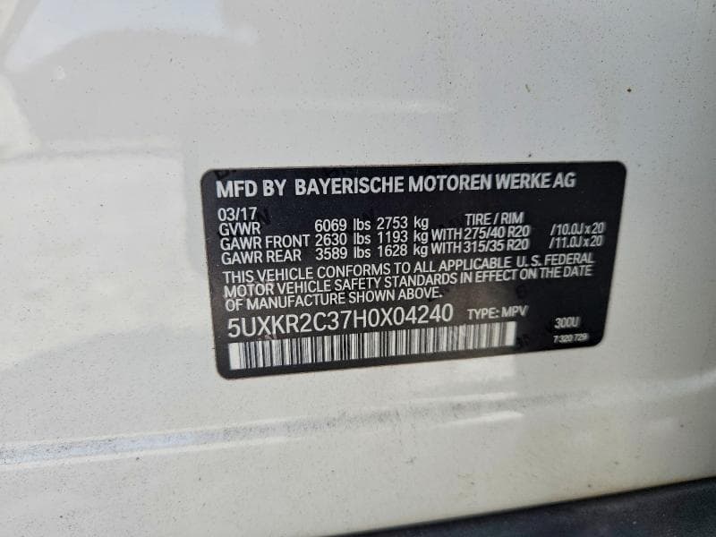 2017 BMW X5 SDRIVE35I 13