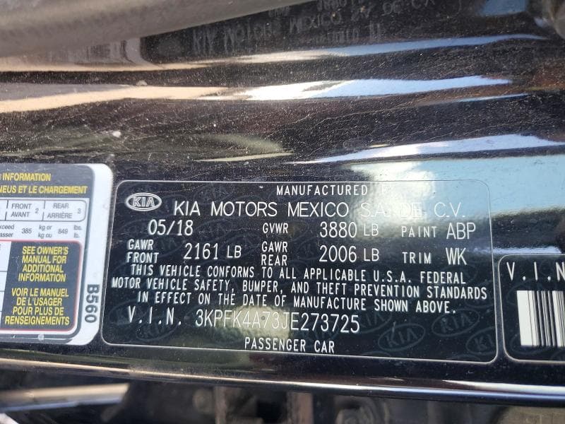 2018 KIA FORTE LX 12