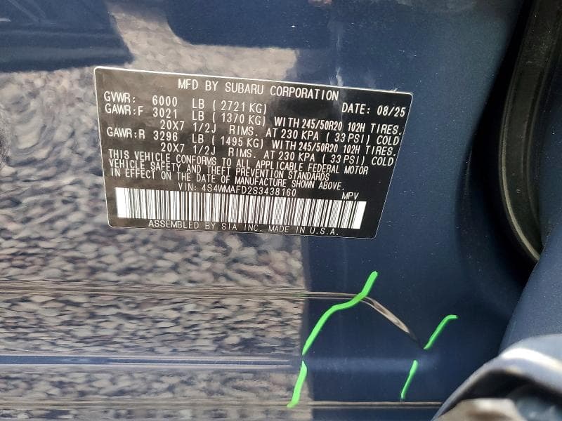 2025 SUBARU ASCENT ONYX EDITION 13