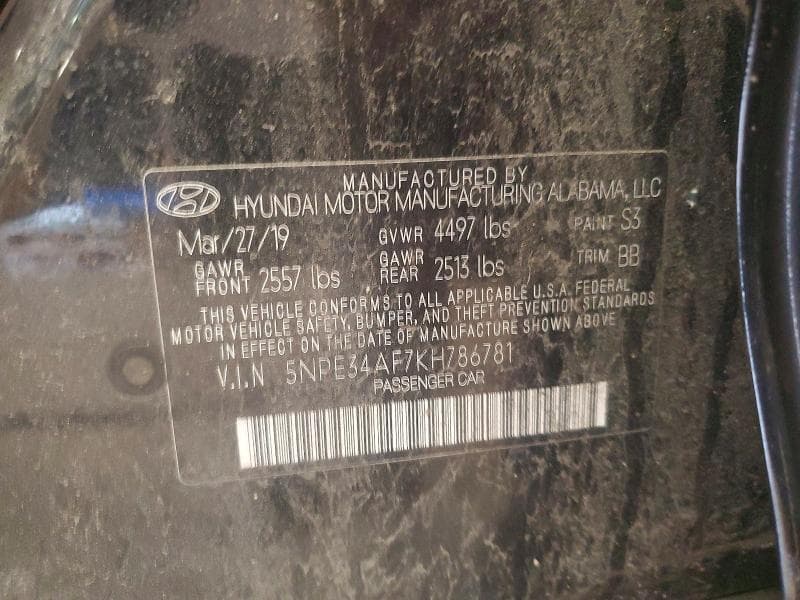 2019 HYUNDAI SONATA SEL 12