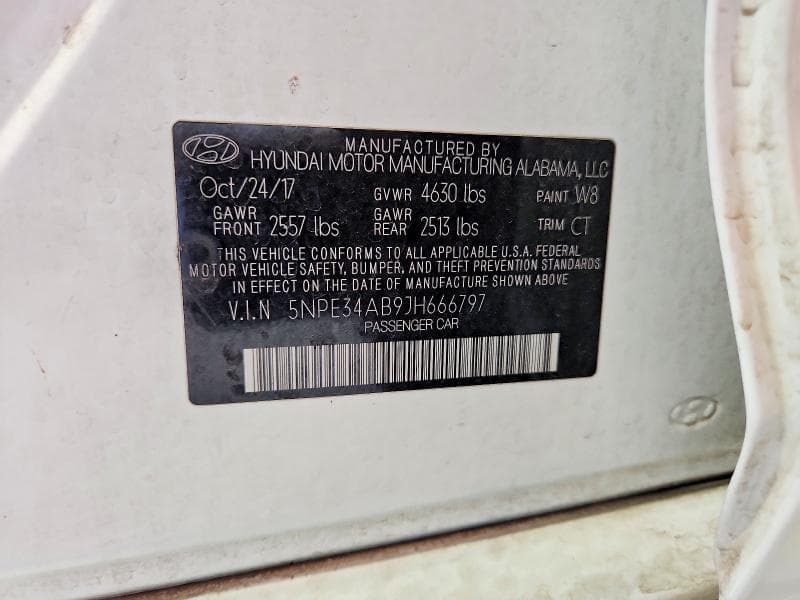 2018 HYUNDAI SONATA LIMITED 2.0T 12