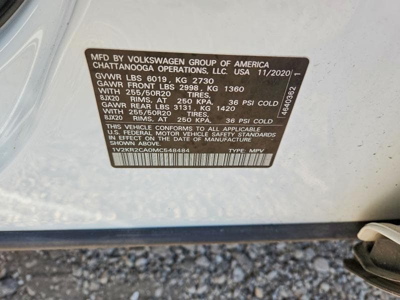 2021 VOLKSWAGEN ATLAS SE 12