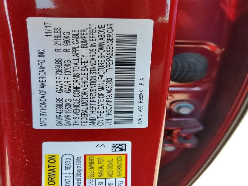 2018 HONDA ACCORD LX 12