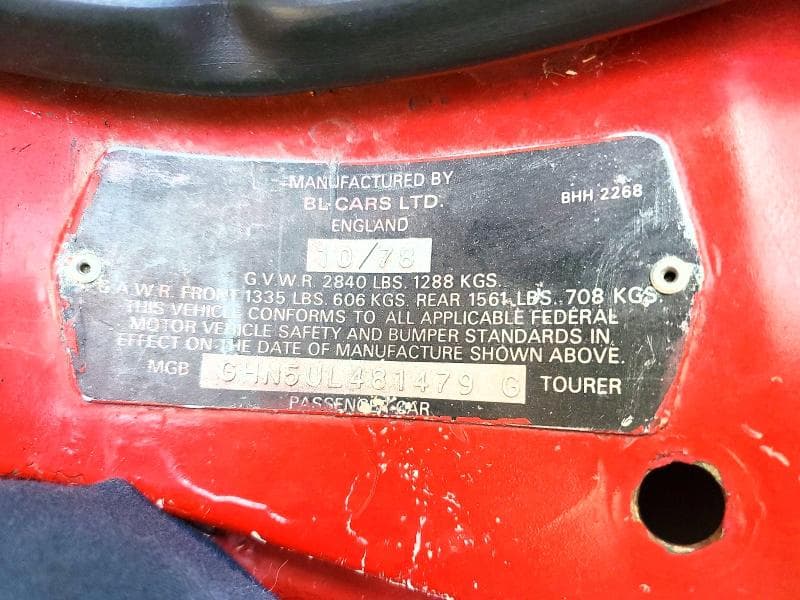 1979 MGB MGB MK IV 12