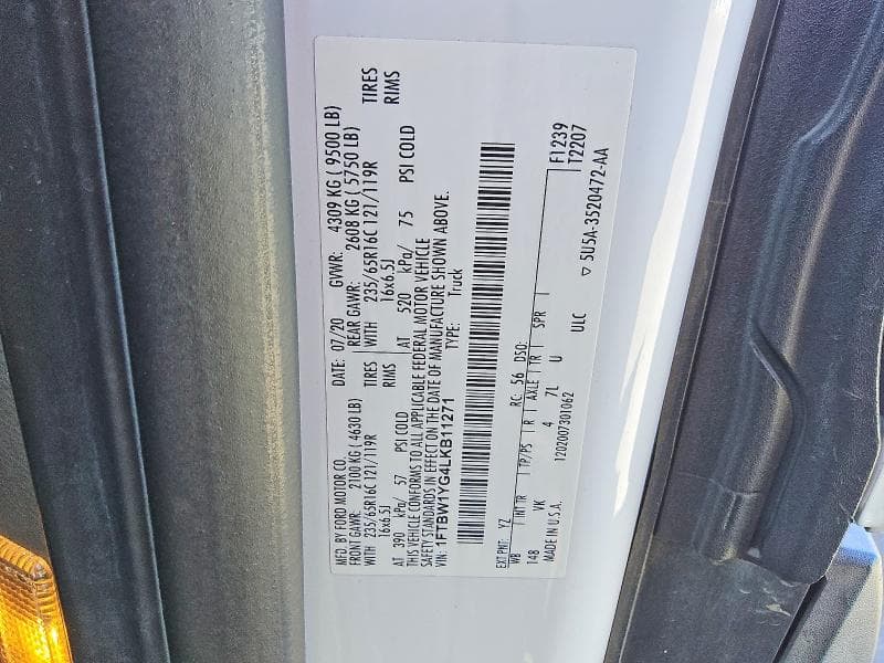 2020 FORD TRANSIT T-350 13